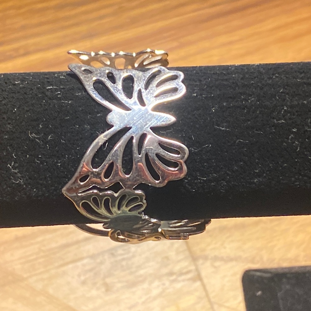 Sterling Silver Butterfly Cuff Bracelet